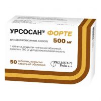 Урсосан форте 500мг таб.п/об.пл. №50 (ПРО.МЕД.ЦС ПРАГА)