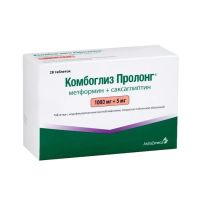 Комбоглиз пролонг 1000мг+5мг таб.п/об.пл.модиф.высв. №28 (АСТРА ЗЕНЕКА)