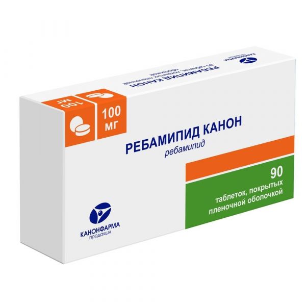 Ребамипид 100мг таб.п/об.пл. №90 (Канонфарма продакшн зао)