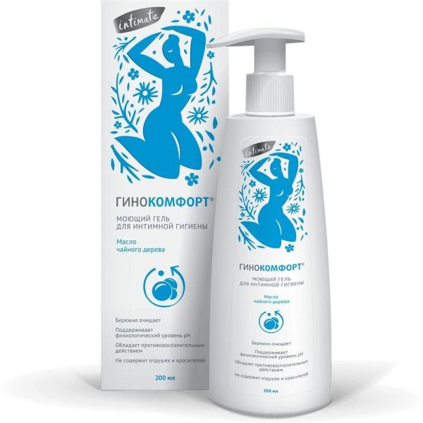 Гинокомфорт моющий гель для интимной гигиены 200мл комплексный (Вертекс ао_3)