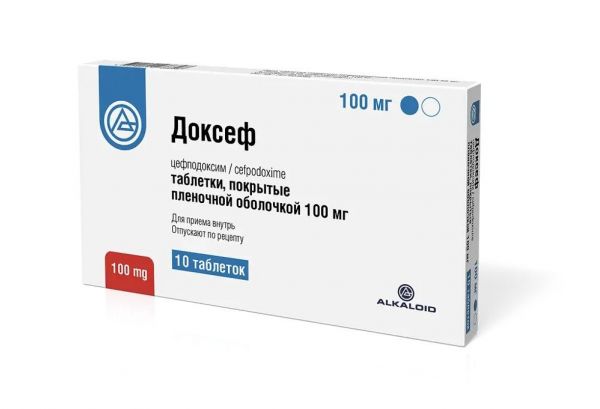 Доксеф 100мг таб.п/об.пл. №10 (Lupin ltd)