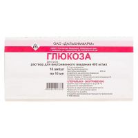 Глюкоза 40% 10мл р-р д/ин.в/в. №10 амп. (ДАЛЬХИМФАРМ)