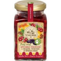 Столбушино брусника томленая 250г мед травы пряности без сахара (СТОЛБУШИНО ООО)