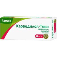 Карведилол-тева 6.25мг таб. №30 (ПЛИВА)