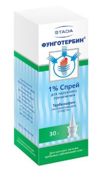 Фунготербин 1% 30мл спрей д/пр.наружн. №1 фл.расп. (НИЖФАРМ)