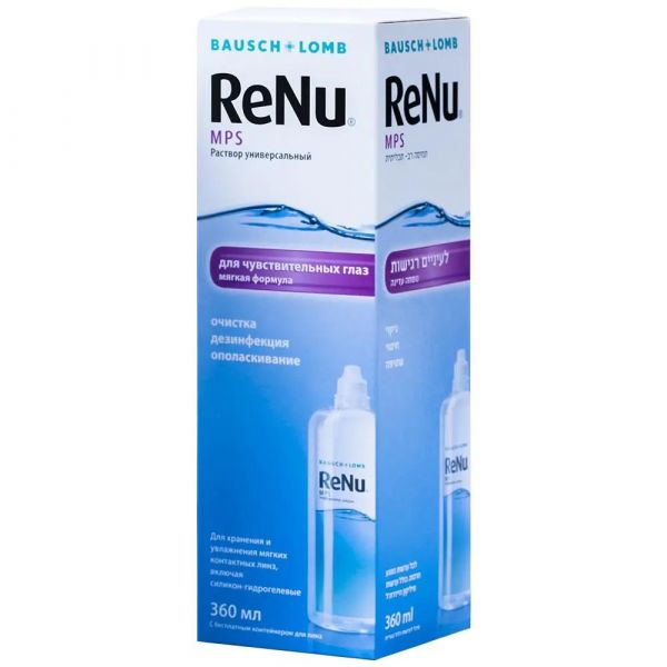 Раствор для линз реню мпс 360мл №1 фл.  д/чув.глаз (Bausch & lomb iom spa)