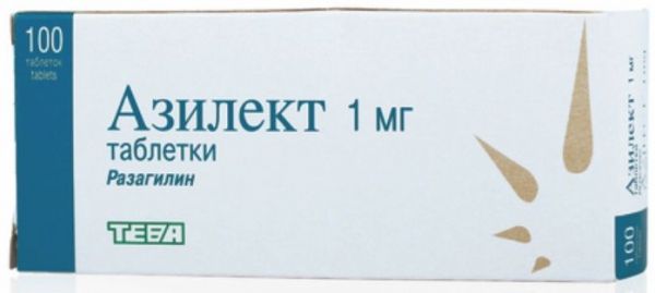 Азилект 1мг таблетки №100 (Teva pharmaceutical industries ltd.)