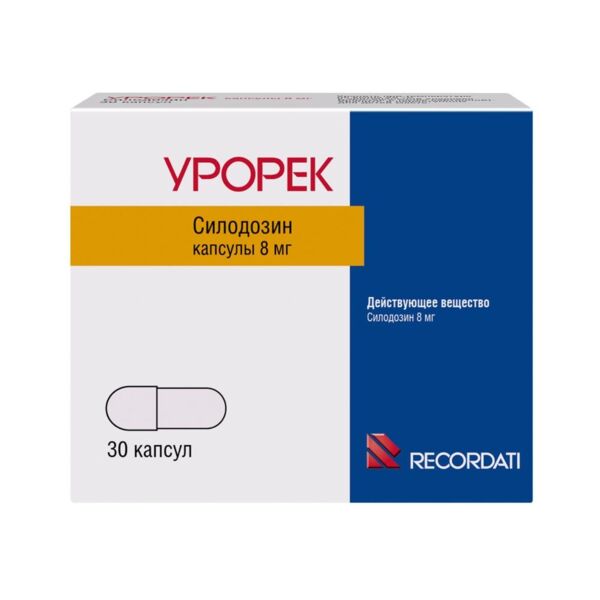 Урорек 8мг капс. №30 (Recordati industria chimica & farmaceutica s.p.a.)