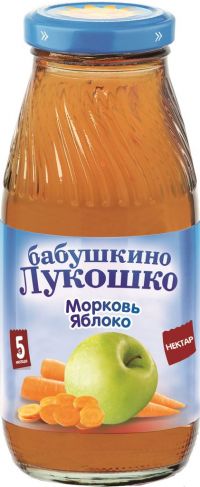 Бабушкино лукошко сок 200мл тетра-пак  яблоко морковь с мякотью (ФАУСТОВО)