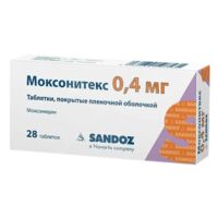 Моксонидин сандоз (моксонитекс) 0,4мг таб.п/об.пл. №28 (САНДОЗ)