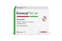 Конкор 10мг таб.п/об.пл. №50 (МЕРК)