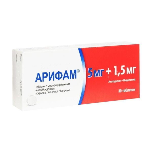 Арифам 5мг+1,5мг таб.п/об.пл.модиф.высв. №30 (Servier les laboratoires industrie_2)