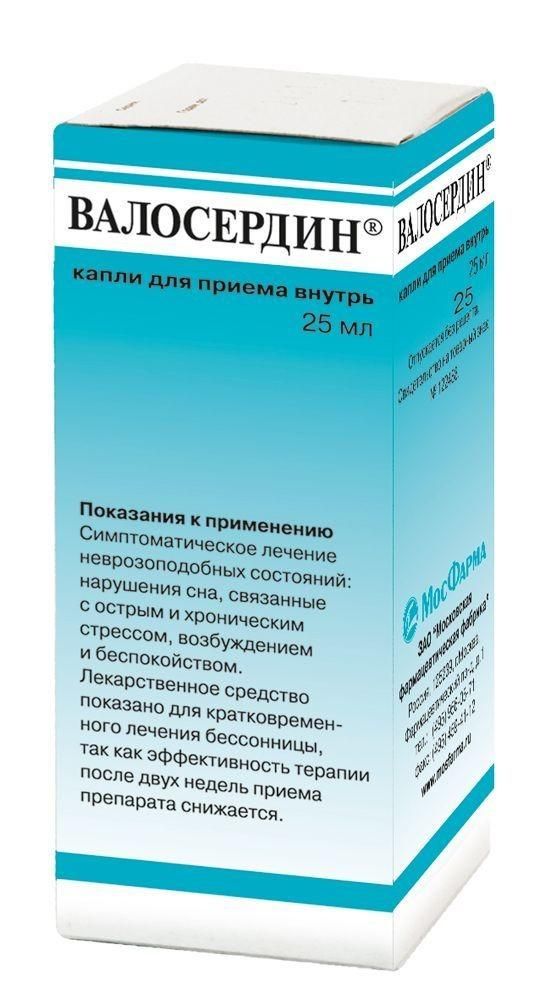 Валосердин 25мл капли д/пр.внутр. №1 фл.-кап. (Московская фармацевтическая фабрика зао)