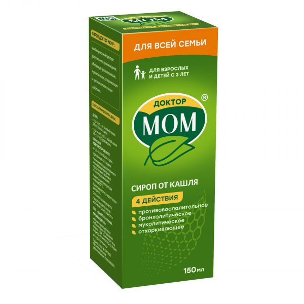 Доктор мом 150г сироп №1 фл.стак.мерн. (Unique pharmaceutical laboratories_1)