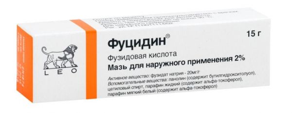 Фуцидин 2% 15г мазь д/пр.наружн. №1 туба (Leo laboratories limited)
