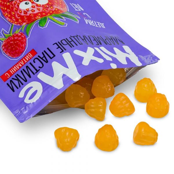Миксми витамин с 58,5г мармеладные пастилки малина клубника клюква с 3 лет (Внешторг фарма ооо (втф ооо))