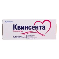 Квинсента 0,25/0,5/1 мг/доза 3мл р-р д/ин.п/к. №1 шприц-ручка  в компл. с иглой 9шт (ПРОМОМЕД)