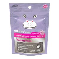 Витайм kidzoo железо+в12 таб.жев. №60 клубника с 3 лет (ВНЕШТОРГ ФАРМА)