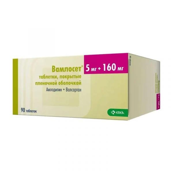 Вамлосет 5мг+160мг таб.п/об.пл. №90 (Крка-рус ооо_1)