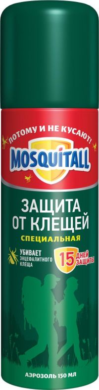 Mosquitall (москитол) аэрозоль защита от клещей 150мл (АЭРОЗОЛЬ ООО)