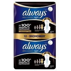 Always (олвейз) прокладки ультра №12 найт экстра (Hyginett ltd.)