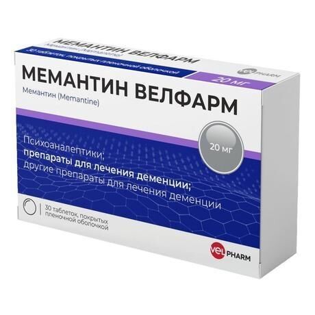 Мемантин 20мг таб.п/об.пл. №30 (Велфарм ооо)