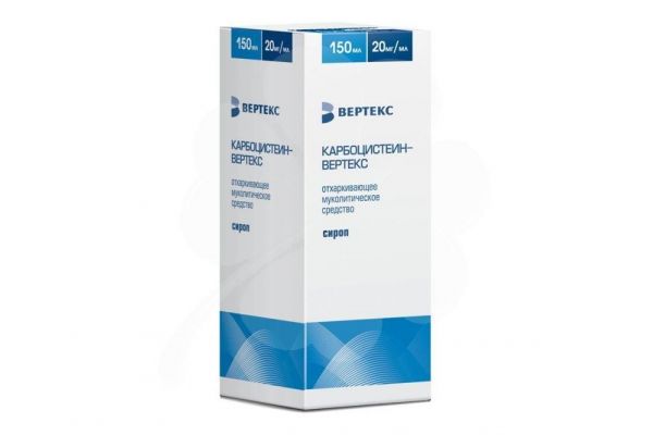 Карбоцистеин 20мг/мл 150мл сироп №1 фл. (Вертекс ао)