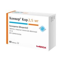 Конкор кор 2,5мг таб.п/об.пл. №60 (МЕРК)