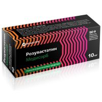 Розувастатин 10мг таб.п/об.пл. №90 (МЕДИСОРБ)