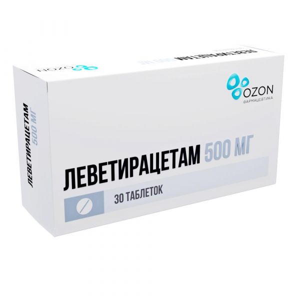 Леветирацетам 500мг таб.п/об.пл. №30 (Озон ооо_2)