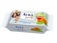 Aura (Аура) салфетки влажные №72 антибакт. д/всей семьи (КОТТОН КЛАБ)