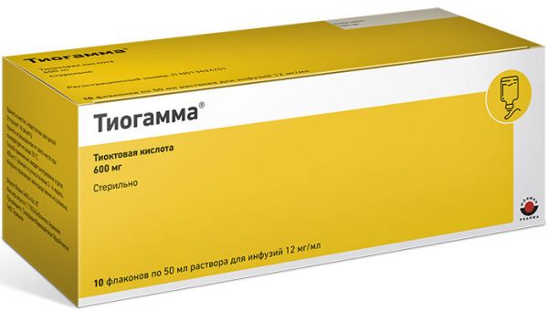 Тиогамма 12мг/мл 50мл р-р д/инф. №10 фл. (Worwag pharma gmbh/ solupharm pharmazeutische erzeugnisse gmbh)