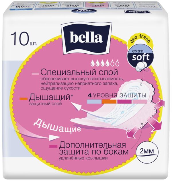 Bella (белла) прокладки перфекта №10 део фреш розовый (Tzmo s.a.)