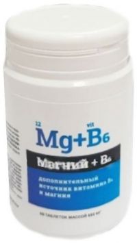 Магний+b6 650мг таб. №60 (АЛИНА ФАРМА)
