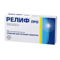 Релиф про 40мг+1мг супп.рект. №12 (БАЙЕР)