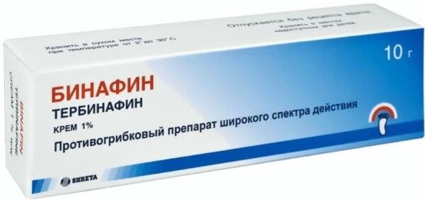 Бинафин 1% 10г крем д/пр.наружн. №1 туба (Shreya life sciences pvt. ltd.)