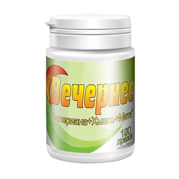 Вечернее валериана+хмель+мята драже №120 (Парафарм ооо)