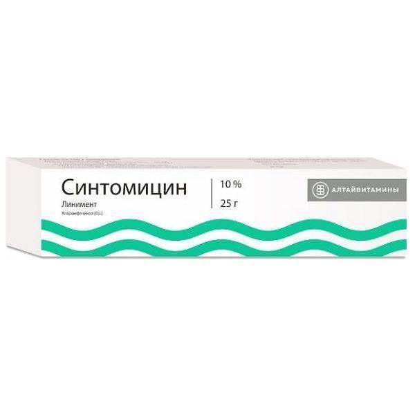 Синтомицин 10% 25г линимент №1 уп. (Алтайвитамины зао)