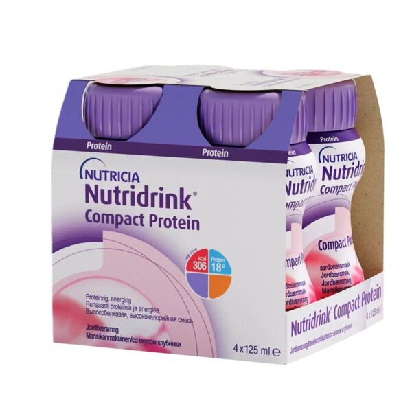 Нутридринк компакт протеин 125мл смесь д/энт.пит. №4 уп.  клубника (Nutricia b.v.)