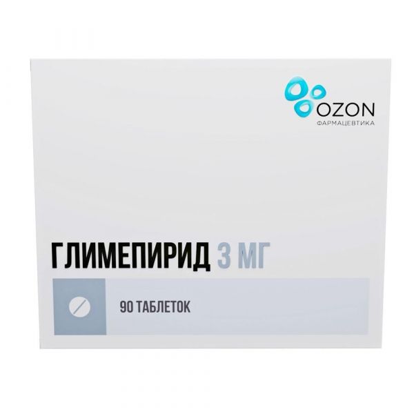 Глимепирид 3мг таб. №90 (Озон ооо)