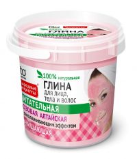 Народные рецепты глина для лица,тела и волос 155мл розовая алтайская 7756 (ФИТОКОСМЕТИК ООО)
