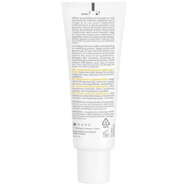 Bioderma (Биодерма) фотодерм akn эмульсия матирующая 40мл spf30 8733 (Naos)
