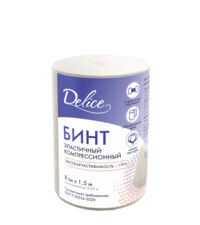 Delice (Делис) бинт эластичный вр 8см*1,5м с застежкой (ИНТЕРТЕКСТИЛЬ ООО)