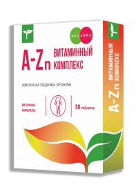 Эколеко витаминный комплекс a-zn таб.п/об. №30 (КВАДРАТ-С ООО)