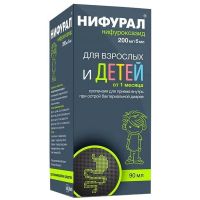 Нифурал 200мг/ 5мл 90мл сусп.д/пр.внутр. (ОБОЛЕНСКОЕ)