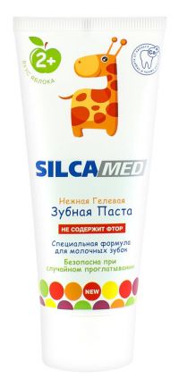 SILCA (СИЛКАМЕД) зубная паста silcamed детская 65г с 2 лет яблоко 0797 (ДЕНТАЛ-КОСМЕТИК)