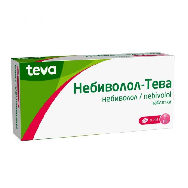 Небиволол 5мг таб. №28 (Teva pharmaceutical works private co.)