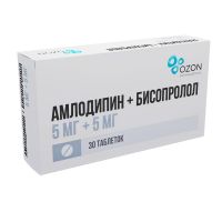 Амлодипин+бисопролол 5мг+5мг таб. №30 (АТОЛЛ)