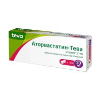 Аторвастатин-тева 10мг таб.п/об.пл. №30 (ТЕВА)