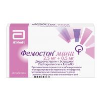 Фемостон мини 2,5мг+0,5мг таб.п/об.пл. №28 (ЭББОТТ)